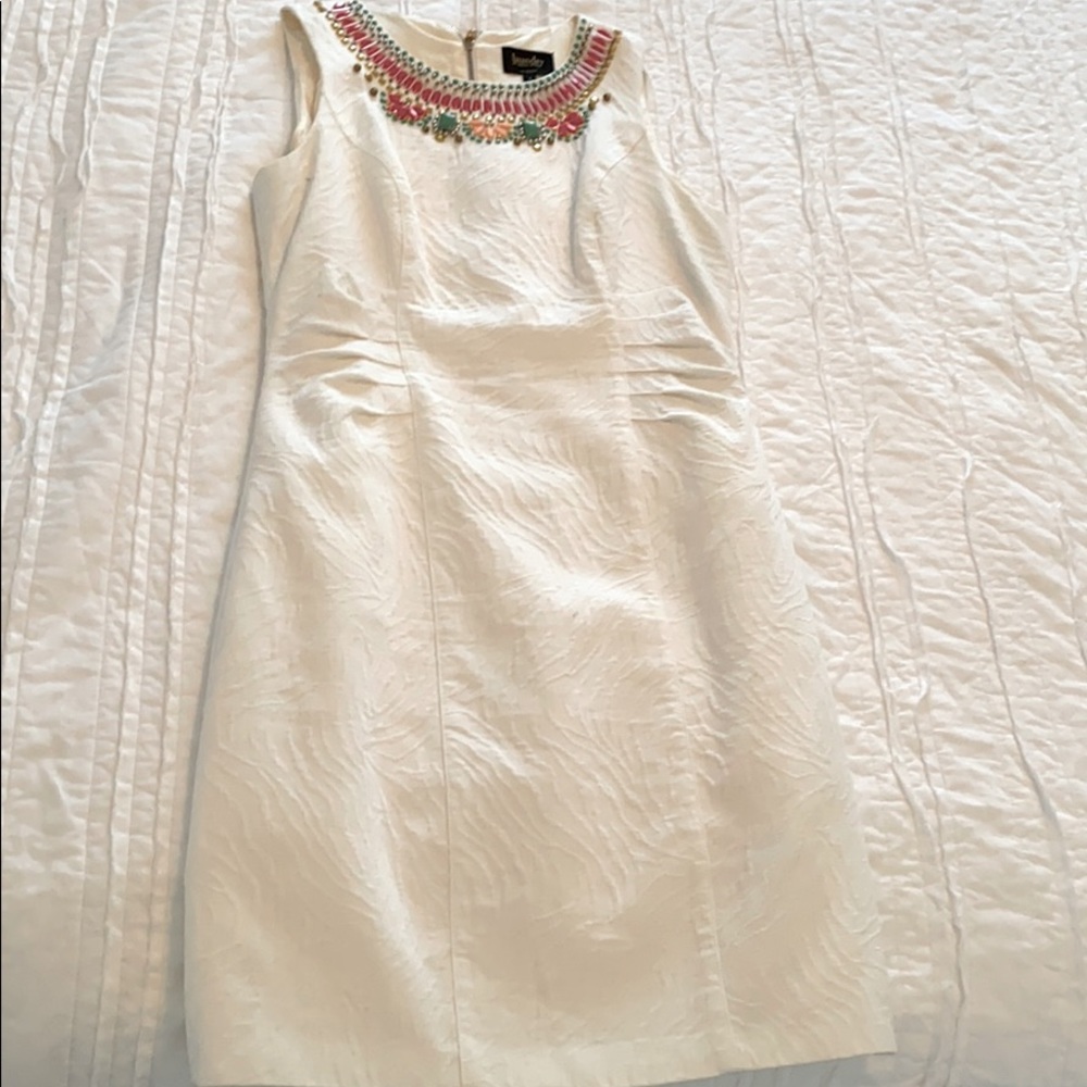 Laundry beaded neckline dress